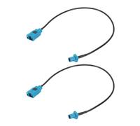 sourcing map 2 cables de extensión de antena, 0,3 metros Fakra-Z macho a Fakra-Z hembra, cable coaxial RF para unidad principal estéreo de coche, navegación GPS, radio FM AM RG174