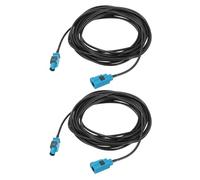 sourcing map 2 cables de extensión de antena, 5 m más largo Fakra-Z macho a Fakra-Z hembra, cable coaxial RF para unidad principal estéreo de coche, navegación GPS, radio FM AM RG174
