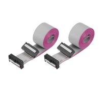 sourcing map 2 cables planos de conector IDC, 20 pines de 2,54 mm, paso de 1,5 m de longitud, FC a FC hembra doble, cable plano para electrónica industrial, color gris