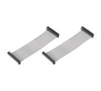 sourcing map 2 cables planos de conector IDC, 34 pines de 2,54 mm de paso, 15 cm de longitud, FC a FC, conector hembra doble, cable plano para electrónica industrial, color gris