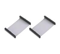 sourcing map 2 cables planos de conector IDC, 50 pines de 2,54 mm de paso, 10 cm de longitud, FC a FC, conector hembra doble, cable plano para electrónica industrial, color gris