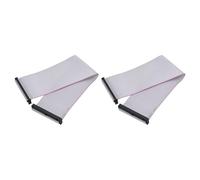 sourcing map 2 cables planos de conector IDC, 50 pines de 2,54 mm de paso, 30 cm de longitud, FC a FC, conector hembra doble, cable plano para electrónica industrial, color gris