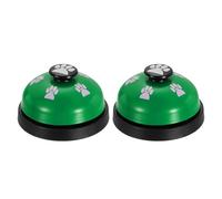 sourcing map 2 campanas de llamada de escritorio, timbre de servicio de recepción de 2.8 pulgadas, timbre de mostrador para oficina, hotel, aula, cena, restaurante, entrenamiento de mascotas, color