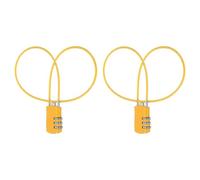 sourcing map 2 candados de viaje para equipaje, cerradura de combinación de cable de 3 dígitos, cuerpo de 30 mm de ancho con cable de 50 cm de largo para maleta, bolsas, armarios, vallas pequeñas