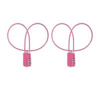 sourcing map 2 candados de viaje para equipaje, cerradura de combinación de cable de 3 dígitos, cuerpo de 1-3/16 pulgadas de ancho con cable de 20 pulgadas de largo para maleta, armarios, vallas