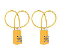 sourcing map 2 candados de viaje para equipaje, cerradura de combinación de cable de 3 dígitos, cuerpo de 30 mm de ancho con cable de 30 cm de largo para maleta, bolsas, armarios, vallas pequeñas