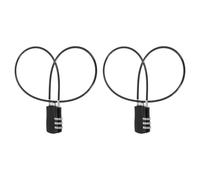 sourcing map 2 candados de viaje para equipaje, cerradura de combinación de cable de 3 dígitos, cuerpo de 30 mm de ancho con cable de 50 cm de largo para maleta, armarios, vallas pequeñas, gimnasio