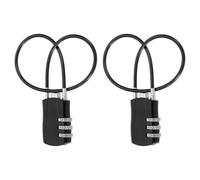 sourcing map 2 candados de viaje para equipaje, cerradura de combinación de cable de 3 dígitos, cuerpo de 30 mm de ancho con cable de 30 cm de largo para maleta, armarios, vallas pequeñas, gimnasio