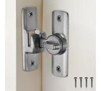 sourcing map 2 cerraduras de puerta de granero, cerradura de puerta abatible de 90/180 grados, aleación de aluminio, pestillo de seguridad deslizante con tornillos para armarios de jardín, baño, color