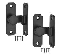 sourcing map 2 cerraduras de puerta de granero de 45 mm, cerradura de puerta abatible de 90 grados para puertas correderas y bisagras individuales, pestillo de seguridad deslizante de acero inoxidable