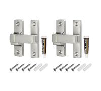 sourcing map 2 cierres de puerta de posicionamiento de 90/180 grados, tapa de aleación de zinc con asa, perno de bloqueo resistente para armario de granero, valla de madera, garaje, jardín, valla