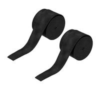 sourcing map 2 cintas antideslizantes para baquetas de tambor de 27 mm de ancho y 1,1 m para accesorios de percusión de tambor, color negro