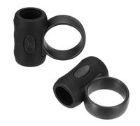 sourcing map 2 clips de control de baqueta, clip de control de silicona, anillo de dedo, accesorios de batería para bateristas, principiantes, práctica, se adapta a baquetas 5A, color negro