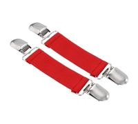 sourcing map 2 clips elásticos para sombreros, manoplas de viaje, clips de cincha para la espalda para mujer, chal, cárdigan, suéter, bufanda, color rojo