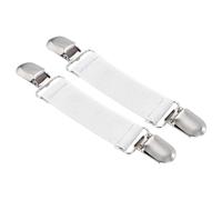 sourcing map 2 clips elásticos para sombreros, manoplas de viaje, clips de cincha para la espalda para mujer, chal, cárdigan, suéter, bufanda, color blanco