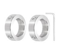 sourcing map 2 collares de eje, 38 mm de diámetro interior de acero inoxidable sólido, juego de 2 collares de eje de tornillo de 56 mm de diámetro exterior de 16 mm de grosor para maquinaria de polea