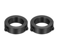 sourcing map 2 collares de eje doble dividido de 25 mm de diámetro, collar de sujeción de dos piezas de 38 mm de diámetro exterior de 12 mm de grosor, abrazadera de acero al carbono con tornillos de