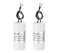 sourcing map 2 condensadores de funcionamiento CBB60, 35UF 250V 5% de tolerancia, condensador de funcionamiento del motor con 2 cables para aire acondicionado, compresor, lavadora, refrigerador, color