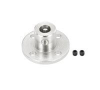 sourcing map 2 conectores de acoplamiento de brida de 5 mm, guía rígida, modelo acoplador, accesorios de eje con tornillo de fijación para motores de modelo RC DIY, color plateado