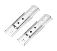 sourcing map 2 conectores de sofá seccionales, conectores de muebles, parte de cama, soporte de conector de sofá entrelazado para evitar que los sofás de los muebles se deslicen (120 mm, plateado)