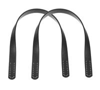 sourcing map 2 correas de cuero de 17.7 pulgadas (45 cm) para bolso de mano, correa de cinturón, asas para hacer bolsos, carteras, bolsas, color negro