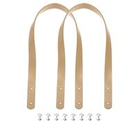 sourcing map 2 correas de cuero de 24 pulgadas (60 cm) para bolso de mano, cinturón de mano, asa para hacer bolsos, carteras, bolsos, color beige