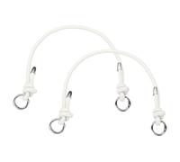 sourcing map 2 correas de cuero para bolso, 15.75 pulgadas, asas de piel sintética, correa de repuesto para mujer, para hacer bolsos, color blanco, hebilla plateada