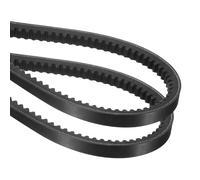sourcing map 2 correas trapezoidales AX103 EPDM de goma industrial dentada, borde sin procesar, 1/2 pulgada de ancho x 105 pulgadas de circunferencia exterior