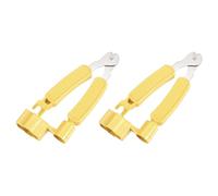 sourcing map 2 cortadores de cuerdas de guitarra amarillos, extractor de pines 3 en 1, herramienta multifuncional de mantenimiento de guitarra, herramienta de mantenimiento de cuerdas, cortador de