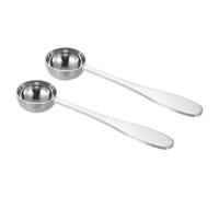 sourcing map 2 cucharaditas de 7,5 ml, cucharas medidoras de acero inoxidable para té de hojas sueltas, color plateado