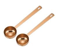 sourcing map 2 cucharas medidoras, 25 ml de mango largo, cucharadita de café, cuchara para café molido, té, azúcar, cocina, hornear, color oro rosa