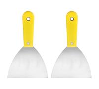 sourcing map 2 cuchillos de masilla de acero al carbono de 5 pulgadas con mango de plástico para extender paneles de yeso, raspador de masilla flexible para papel pintado, cinta de pared, pintura de