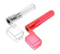 sourcing map 2 cuerdas de plástico rojo + transparente para guitarra, extractor de clavijas, puente, cuerdas de guitarra, afinadores, dispositivo de bobinado, herramienta de cambio, accesorios