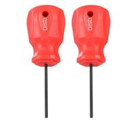 sourcing map 2 destornilladores hexagonales pequeños de 2,5 mm y 105 mm de longitud, cabeza magnética de acero S2, mini destornillador hexagonal de cabeza plana con mango antideslizante para espacios