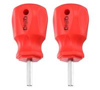 sourcing map 2 destornilladores hexagonales pequeños de 5 mm, 80 mm de longitud, cabeza magnética de acero S2, destornillador hexagonal métrico de cabeza plana con mango antideslizante para espacios