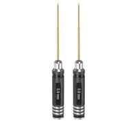 sourcing map 2 destornilladores hexagonales RC de 0,9 mm de titanio hexagonal, herramienta de reparación de destornilladores hexagonales RC para modelos de coche, helicóptero y barco