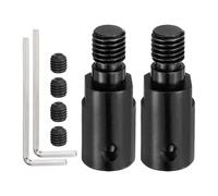 sourcing map 2 ejes de eje de motor M10 de 6,35 mm a M10 en acero 1045, con tornillos de juego y llave para mini hojas de portabrocas de sierra y ruedas de molienda, motores de mandril, varilla de