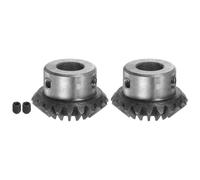 sourcing map 2 engranajes cónicos de 1 m, 20 dientes, agujero de eje de 12 mm, engranaje cónico cónico 1:1, engranaje de piñón cónico 45# de acero 1.5, engranaje de dirección de 90 grados, para