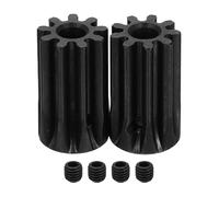 sourcing map 2 engranajes de espolón 1.5 Mod 9T de 6 mm de diámetro, engranaje de piñón de acero 1045, tratamiento de superficie negra, ángulo de presión de 20°, para rack de espolón y modelo RC de