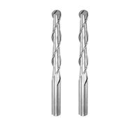sourcing map 2 fresas de punta de bola de 6 mm de diámetro, 42 mm, longitud de corte de 6 mm, vástago de acero de alta velocidad, 2 flautas en espiral, puntas de enrutador CNC
