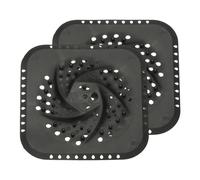 sourcing map 2 fundas de drenaje cuadradas de 5.7 pulgadas, para ducha, bañeras, fregaderos, lavaderos, color negro