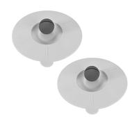 sourcing map 2 fundas de silicona para tazas, 10 cm, tapas de taza de silicona suave con perilla acrílica, tapas reutilizables para tazas antipolvo y herméticas para té, café, bebida, taza de vidrio