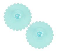 sourcing map 2 fundas de silicona para tazas, tapas de taza de silicona con perilla de diamante acrílico transparente, tapas reutilizables para tazas antipolvo y herméticas para té, café, taza de