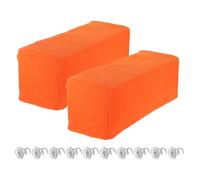 sourcing map 2 fundas elásticas para reposabrazos para sillas/sofás, fundas para reposabrazos de sofá con pasador giratorio, fundas protectoras de muebles, color naranja