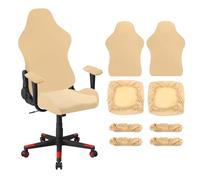 sourcing map 2 fundas elásticas para sillas de videojuegos, funda elástica para silla de computadora de oficina con fundas para reposabrazos, protector de asiento elástico para silla reclinable de