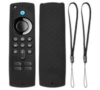 sourcing map 2 fundas para control remoto de TV, 150 x 40 x 15 mm, de silicona, anticaídas y absorción de golpes, funda protectora de cuerpo completo para control de TV, color negro