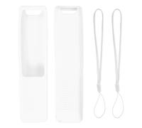 sourcing map 2 fundas para control remoto de TV, 170 x 40 x 20 mm, de silicona, anticaídas y absorción de golpes, funda protectora de cuerpo completo para control de TV BN59, color blanco