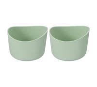 sourcing map 2 fundas protectoras de silicona para botas de 12 a 24 onzas, funda antideslizante de silicona inferior de botella de agua, accesorios de taza de forma irregular, verde claro