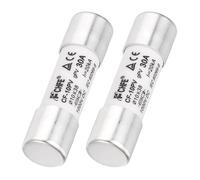 sourcing map 2 fusibles de cartucho de cerámica de 1000 V 30 A, fusible de retardo de tiempo de soplado rápido de 10 x 38 mm para sistemas solares fotovoltaicos, placa de circuito inversor de