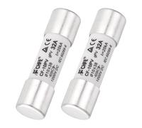 sourcing map 2 fusibles de cartucho de cerámica de 1000 V 32 A, fusible de retardo de tiempo de soplado rápido de 10 x 38 mm para sistemas solares fotovoltaicos, placa de circuito inversor de
